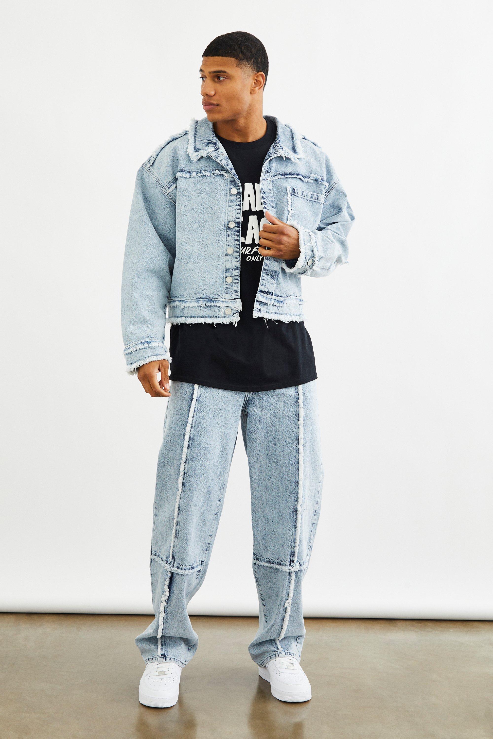 Distressed deals trucker jacket